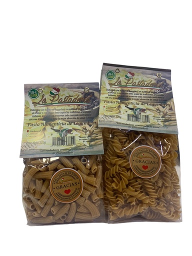 [K2451] PASTA DE LEGUMBRES TORNILLO/MACARRON GARBANZO  220GR LA PASTADERIA