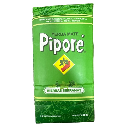 [K2483] YERBA MATE PIPORE HIERBAS SERRANAS 500 GR