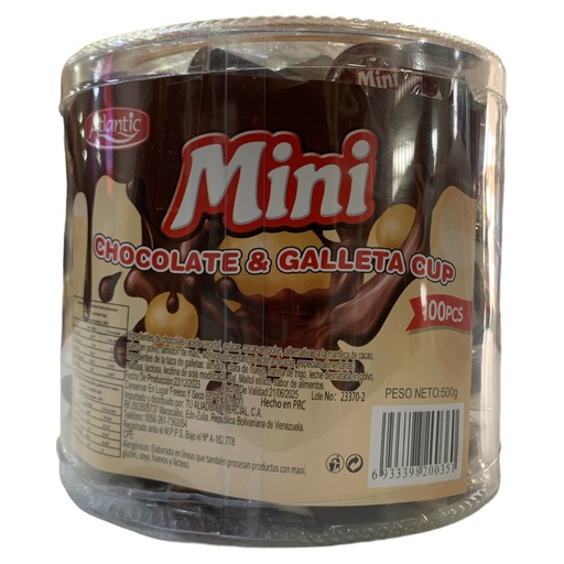 MINI CHOCOLATE & GALLETA CUP 100 UND
