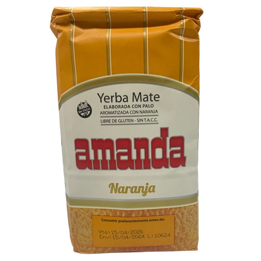 YERBA MATE NARANJA AMANDA 500GR