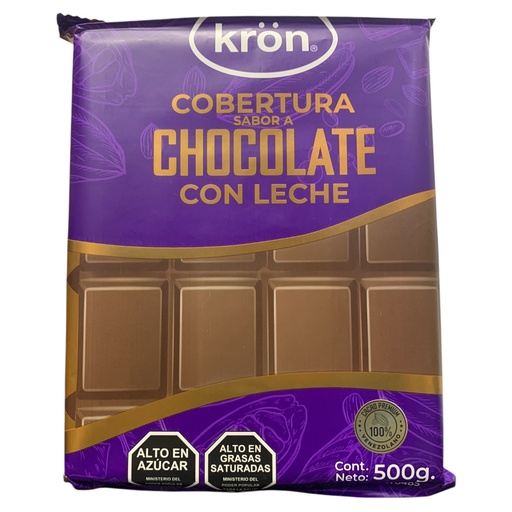 [K0413] COBERTURA CHOCOLATE CON LECHE KRON 500 GR