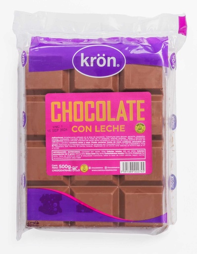 COBERTURA CHOCOLATE CON LECHE KRON 500 GR