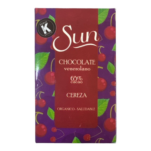 [K0218] CHOCOLATE SUN  VENEZOLANO CEREZA 50 GR