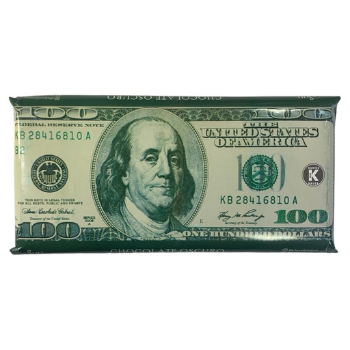 [k0221] CHOCHOLATE SUN OSCURO BILLETE DOLLAR 100 GR