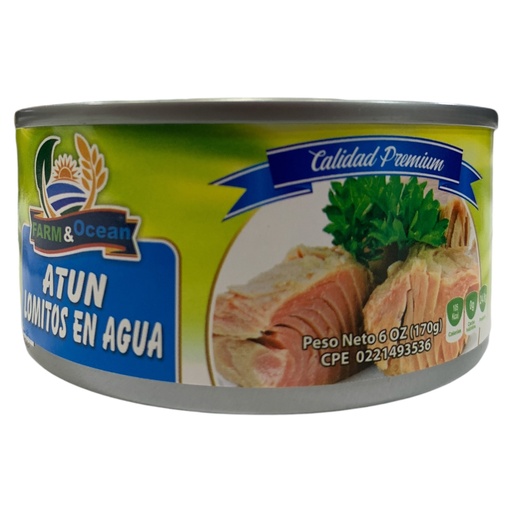 ATUN LOMITOS EN AGUA FARM&OCEAN 170 GR