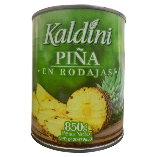 [K1891] PIÑA EN RODAJAS KALDINI 850GR