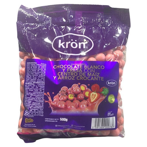 [K1187] CHOCOLATE FRESA BALLS GRANDE KRON X KG