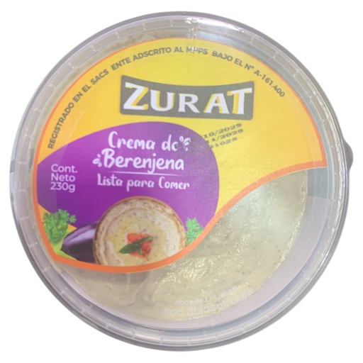 [75932211323] CREMA DE BERENJENA ZURAT 230GR