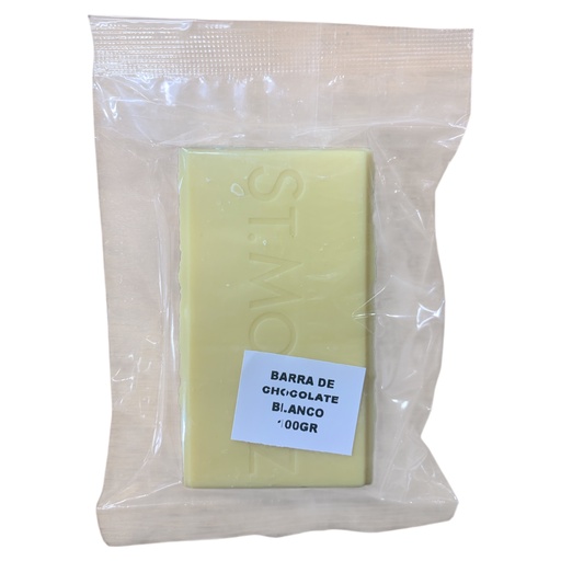[K0467] BARRA DE CHOCOLATE BLANCO ST MORITZ ROJO X KG