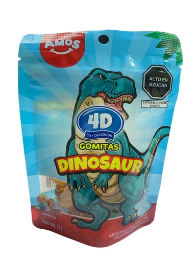 [K0613] GOMITAS DINOSAURIOS 4D AMOUS KALDINI 72GR