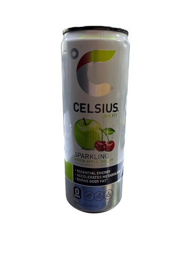 [K0840] SPARKLING GREEN APPLE CHERRY CELSIUS 1*12OZ